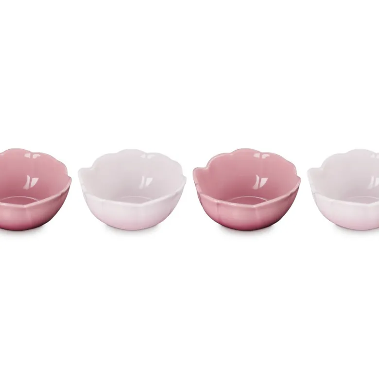 10 cm - Le Creuset Fiore Anemone Ciotola In Gres Vetrificato Set 4 Pz