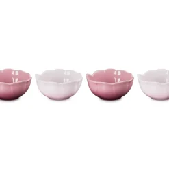 10 cm - Le Creuset Fiore Anemone Ciotola In Gres Vetrificato Set 4 Pz