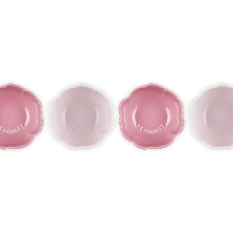 10 cm - Le Creuset Fiore Anemone Ciotola In Gres Vetrificato Set 4 Pz