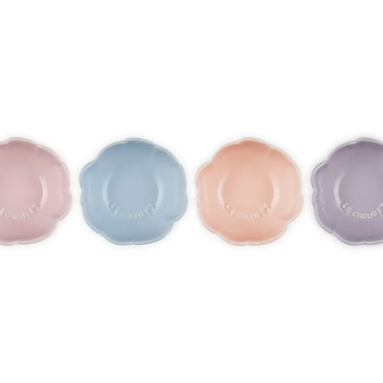 10 cm - Le Creuset Fiore Anemone Ciotola In Gres Vetrificato Set 4 Pz