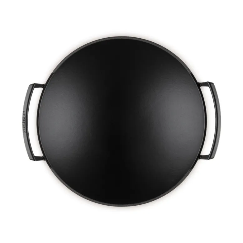 36 cm - Le Creuset Forme Speciali Wok In Ghisa Vetrificata Con Coperchio In Vetro