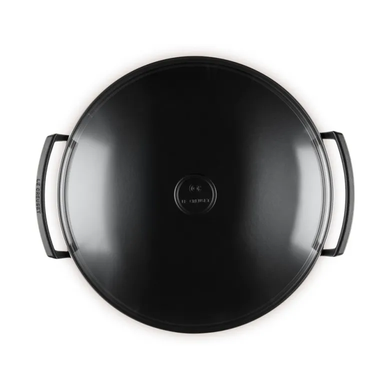 36 cm - Le Creuset Forme Speciali Wok In Ghisa Vetrificata Con Coperchio In Vetro