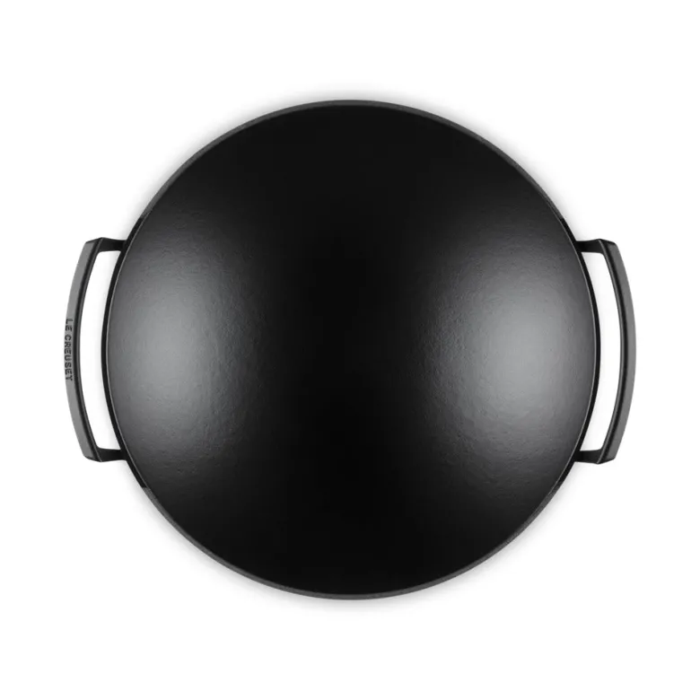36 cm - Le Creuset Forme Speciali Wok In Ghisa Vetrificata Con Coperchio In Vetro