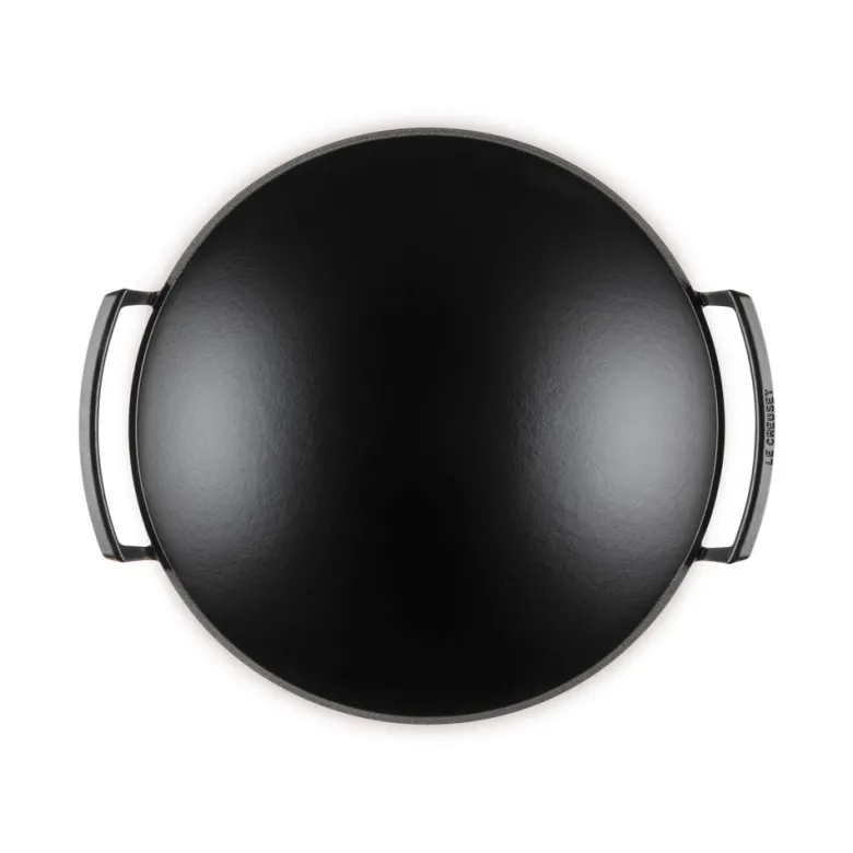 36 cm - Le Creuset Forme Speciali Wok In Ghisa Vetrificata Con Coperchio In Vetro