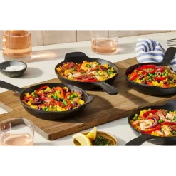15 cm - Le Creuset Gourmand Mini Padella Doppio Becco In Ghisa Vetrificata Set 4 Pz