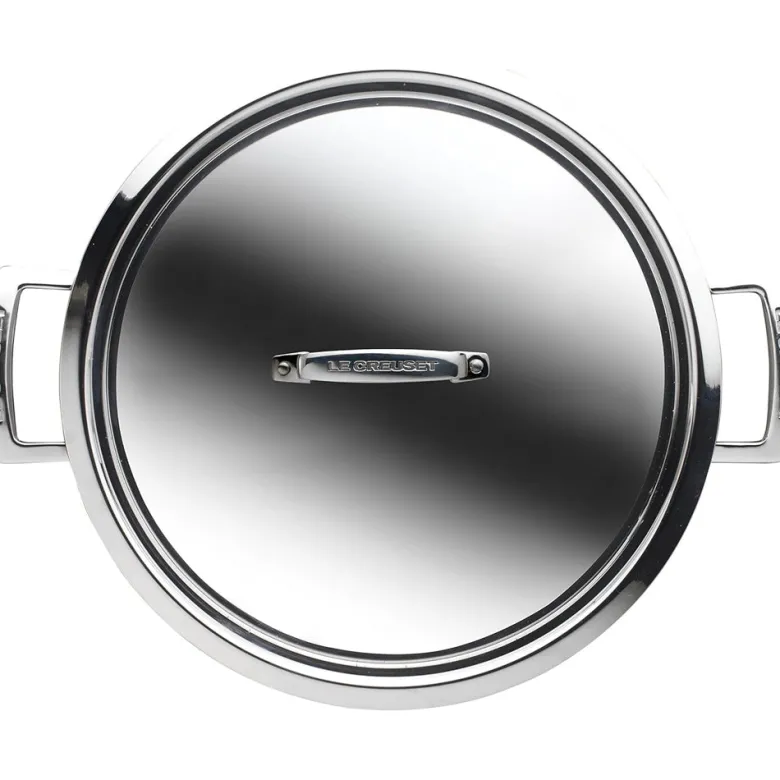 30 cm - Le Creuset Inox Essential Tegame Basso Con Coperchio In Acciaio Inox