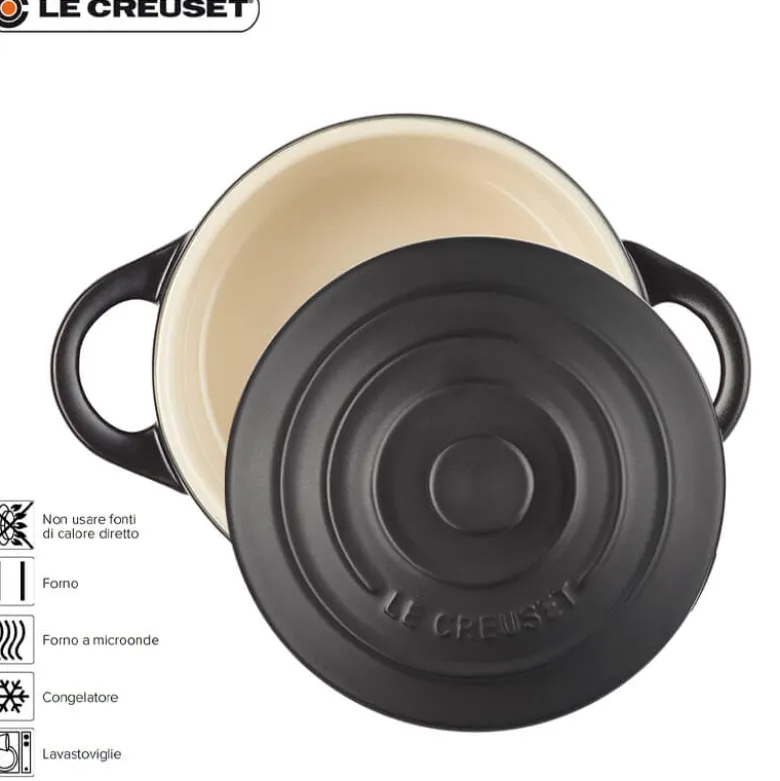 10 cm - Le Creuset Mini Cocotte Casseruola Rotonda In Gres Vetrificato