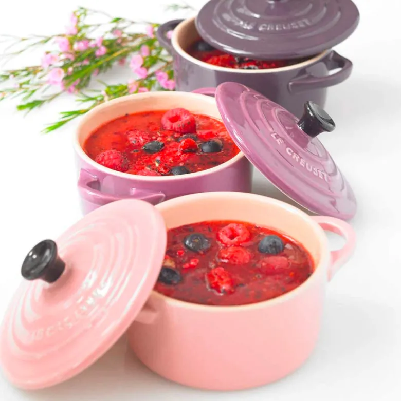 10 cm - Le Creuset Mini Cocotte Casseruola Rotonda In Gres Vetrificato