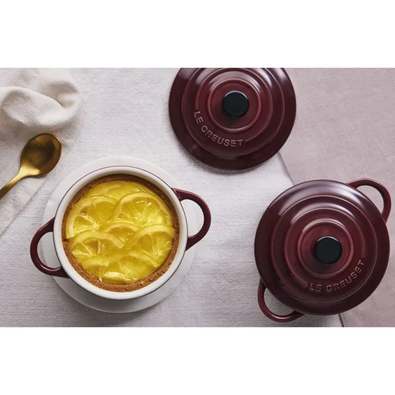 10 cm - Le Creuset Mini Cocotte Casseruola Rotonda In Gres Vetrificato