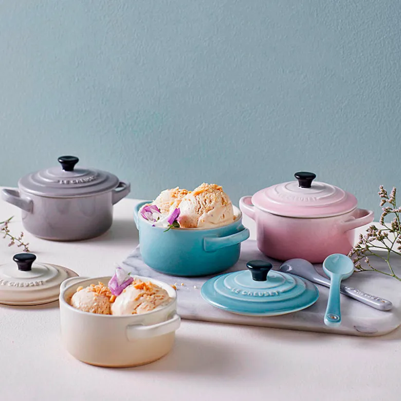 10 cm - Le Creuset Mini Cocotte Casseruola Rotonda In Gres Vetrificato