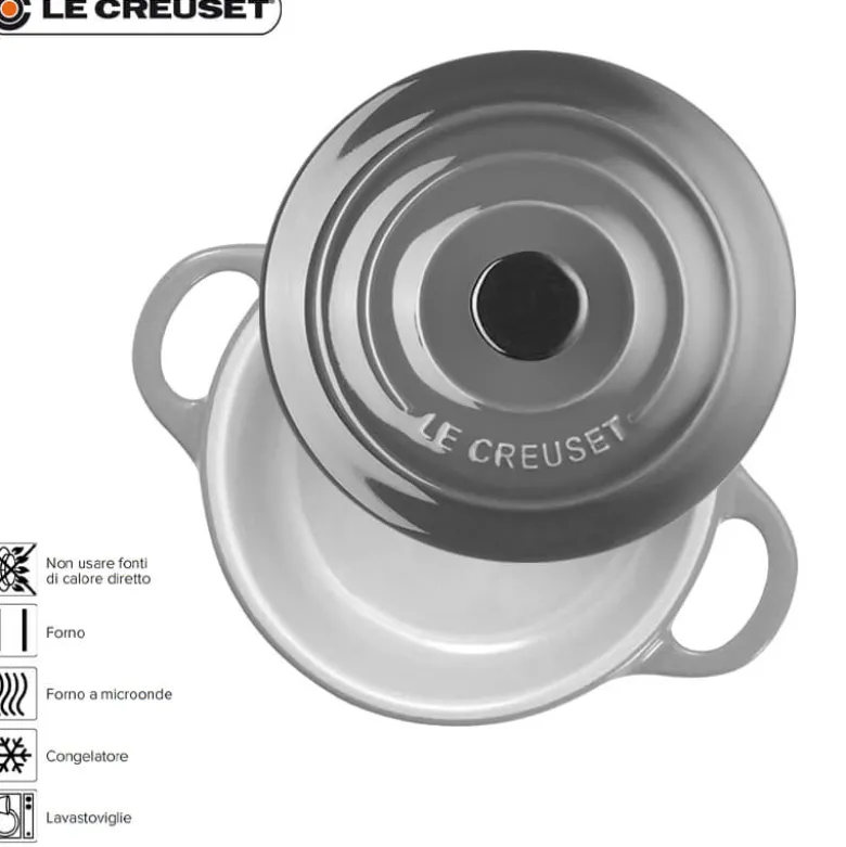 10 cm - Le Creuset Mini Cocotte Casseruola Rotonda In Gres Vetrificato