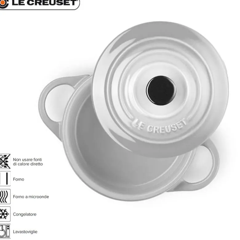 10 cm - Le Creuset Mini Cocotte Casseruola Rotonda In Gres Vetrificato