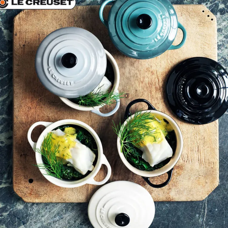 10 cm - Le Creuset Mini Cocotte Casseruola Rotonda In Gres Vetrificato