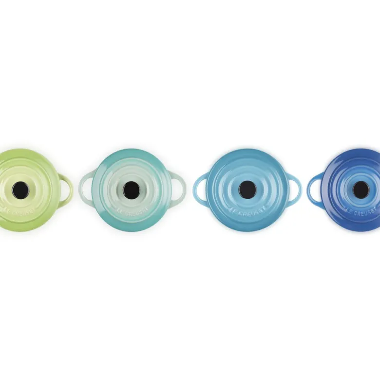 10 cm - Le Creuset Mini Cocotte Casseruola Rotonda In Gres Vetrificato - Set 4 Pz