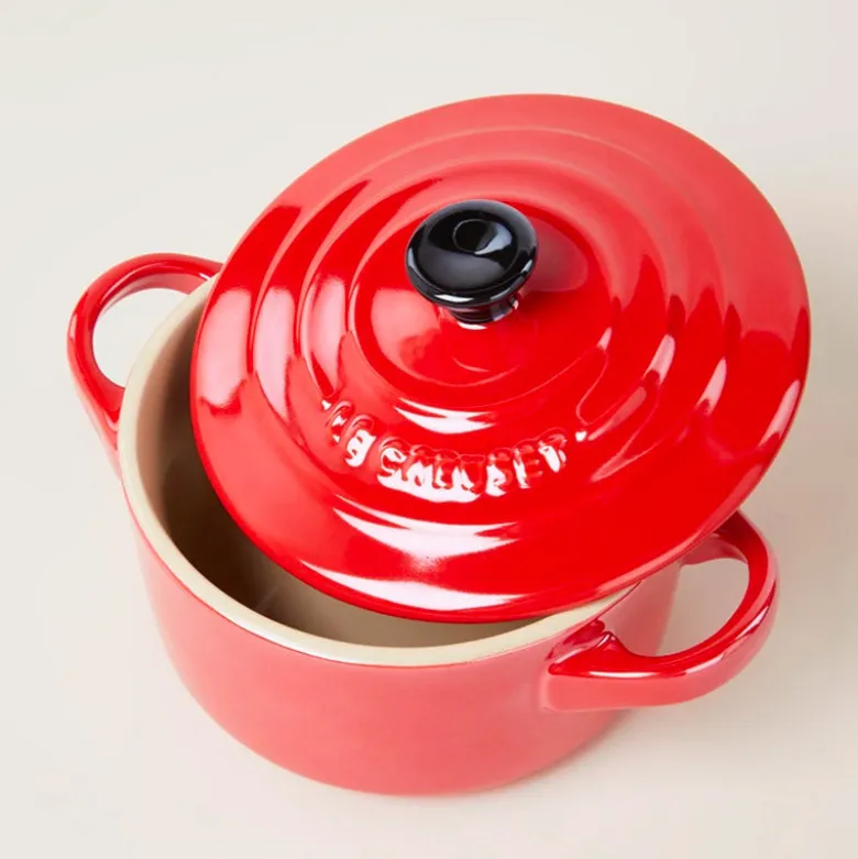 10 cm - Le Creuset Mini Cocotte Casseruola Rotonda In Gres Vetrificato - Set 4 Pz