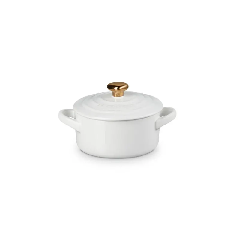 10 cm - Le Creuset Mini Cocotte Con Pomolo Cuore In Gres Vetrificato