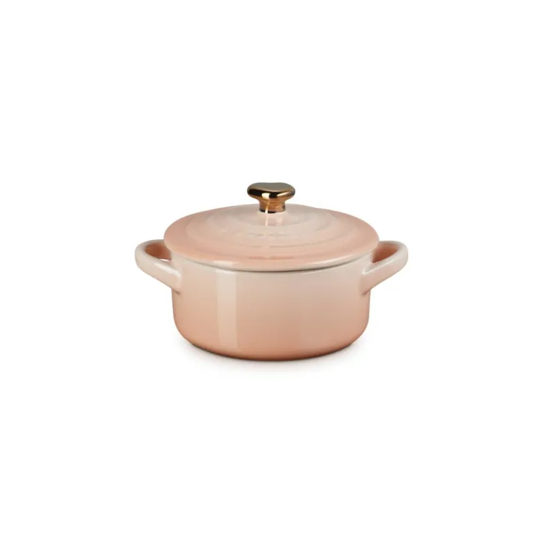 10 cm - Le Creuset Mini Cocotte Con Pomolo Cuore In Gres Vetrificato