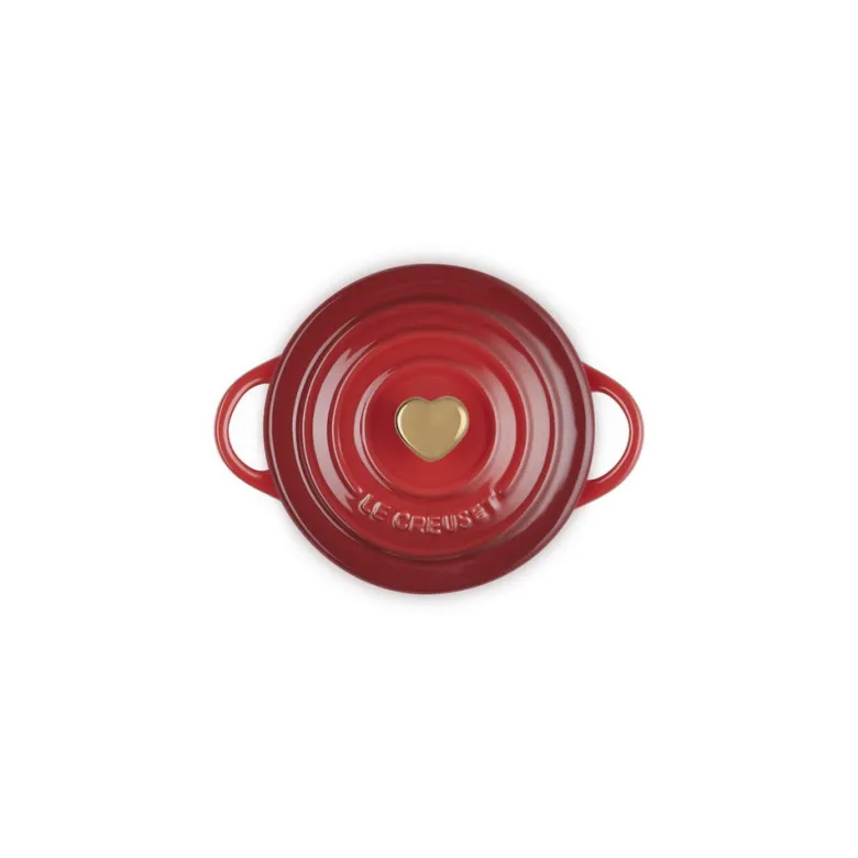 10 cm - Le Creuset Mini Cocotte Con Pomolo Cuore In Gres Vetrificato
