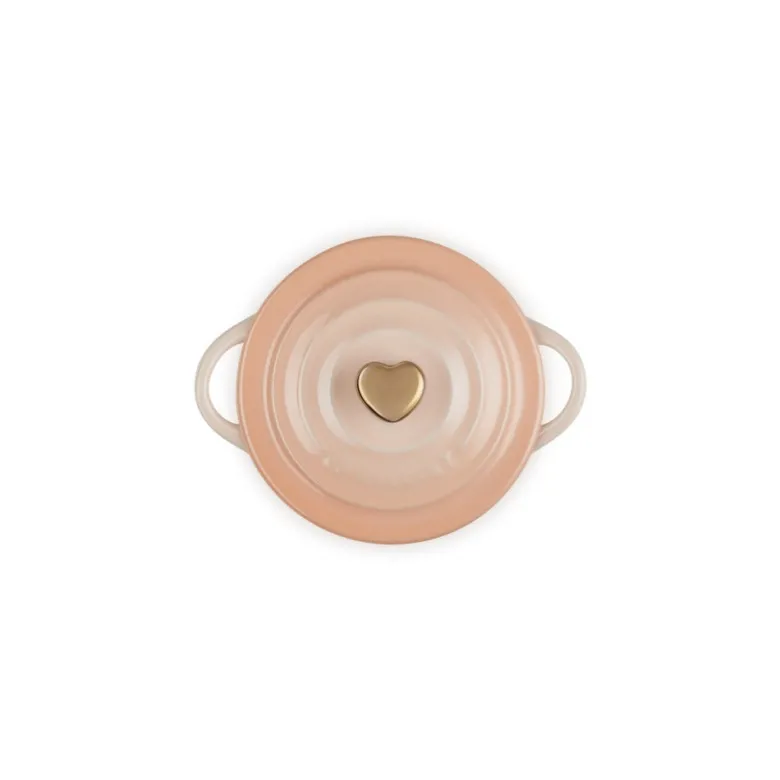 10 cm - Le Creuset Mini Cocotte Con Pomolo Cuore In Gres Vetrificato