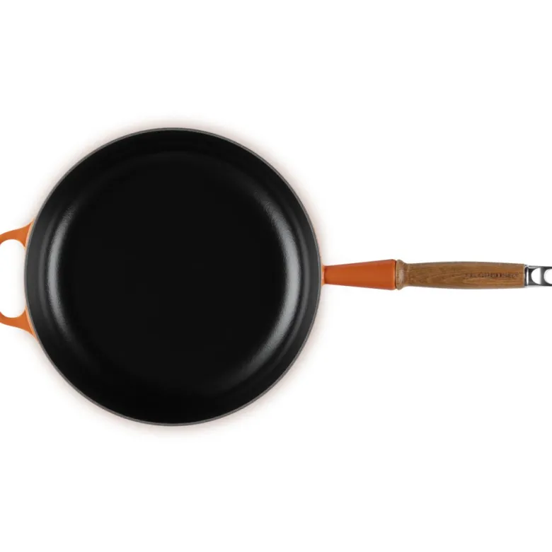 28 cm - Le Creuset Padella Alta In Ghisa Con Manico In Legno