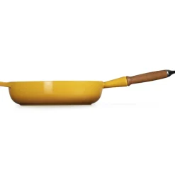 28 cm - Le Creuset Padella Alta In Ghisa Con Manico In Legno