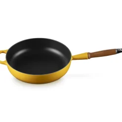 28 cm - Le Creuset Padella Alta In Ghisa Con Manico In Legno