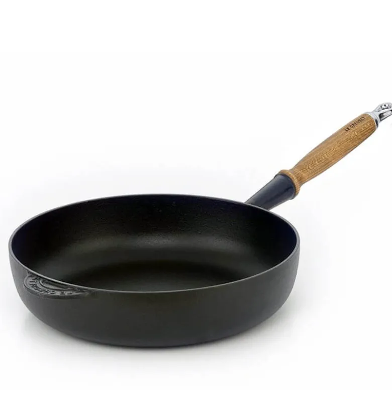 28 cm - Le Creuset Padella Alta In Ghisa Con Manico In Legno