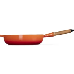 28 cm - Le Creuset Padella Alta In Ghisa Con Manico In Legno