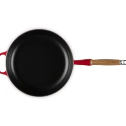 28 cm - Le Creuset Padella Alta In Ghisa Con Manico In Legno