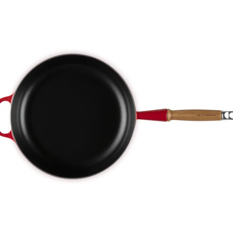 28 cm - Le Creuset Padella Alta In Ghisa Con Manico In Legno