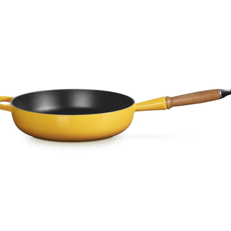 28 cm - Le Creuset Padella Alta In Ghisa Con Manico In Legno
