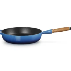 28 cm - Le Creuset Padella Alta In Ghisa Con Manico In Legno