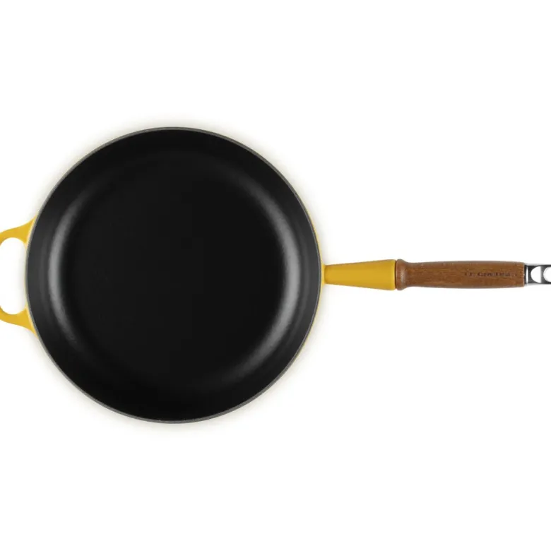 28 cm - Le Creuset Padella Alta In Ghisa Con Manico In Legno