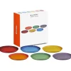 22 cm - Le Creuset Rainbow Coupe Piatto Frutta Colori Assortiti In Gres Vetrificato Set 6 Pz