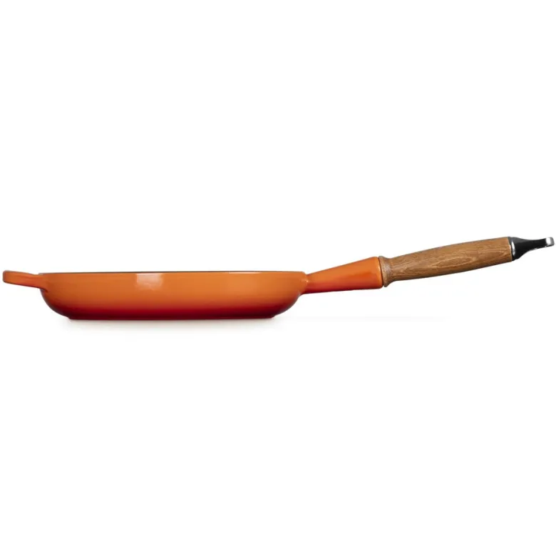24 cm - Le Creuset Tradition Padella In Ghisa Smaltata con Manico In Legno