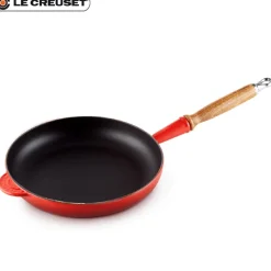 24 cm - Le Creuset Tradition Padella In Ghisa Smaltata con Manico In Legno