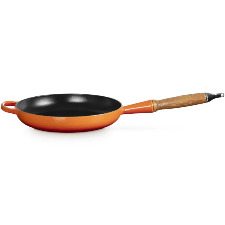 24 cm - Le Creuset Tradition Padella In Ghisa Smaltata con Manico In Legno