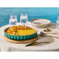 28 cm - Le Creuset Tradition Tortiera Rotonda In Gres Vetrificato