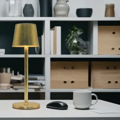 34 cm - Lumiere Lampada Da Tavolo In Alluminio