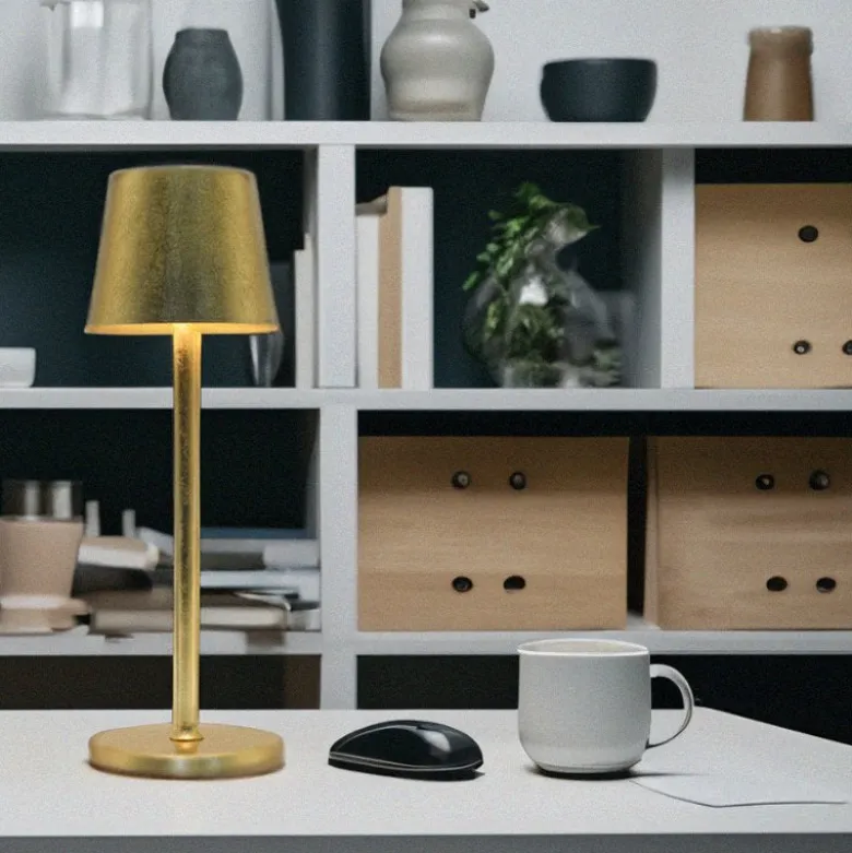 34 cm - Lumiere Lampada Da Tavolo In Alluminio