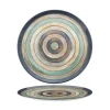 33 cm - Madera Piatto Pizza In Porcellana - Set 6 Pz
