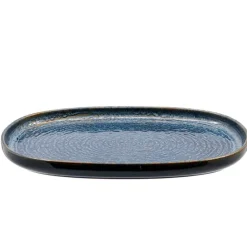 33 cm - Okeanos PIatto Vassoio Ovale In Stoneware - Set 4 Pz