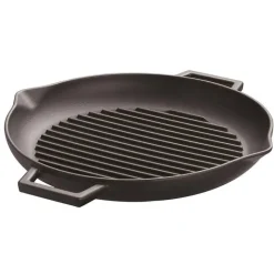 30 cm - Paderno Bistecchiera Grill Rotonda In Ghisa Smaltata