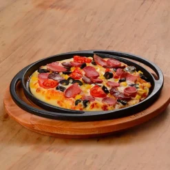 20 cm - Paderno Cast Iron Cookware Piatto Pizza In Ghisa