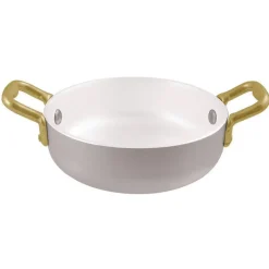 12 cm - Paderno Miniature Mini Tegamino In Alluminio Con Manici In Ottone