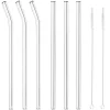 21.5 cm - Paderno Reusable Straws 10 mm Glass Set 6 Pcs