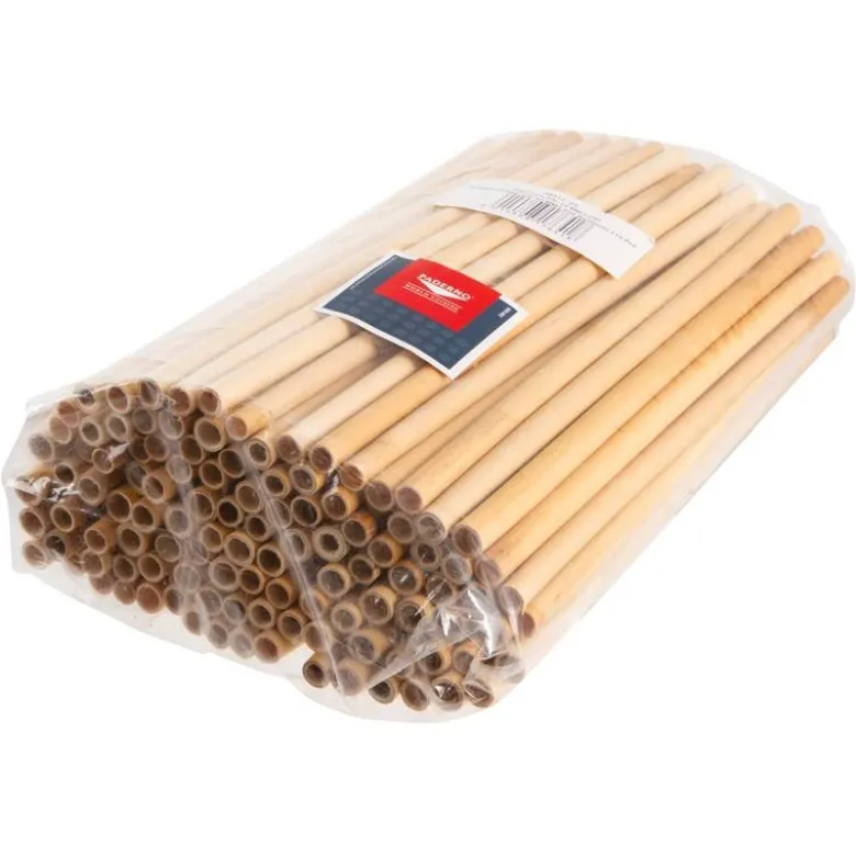 25 cm - Paderno Straws 9-10 mm Bamboo Set 110 Pcs