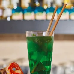 14 cm - Paderno Straws 5-7 mm Bamboo Set 24 Pcs