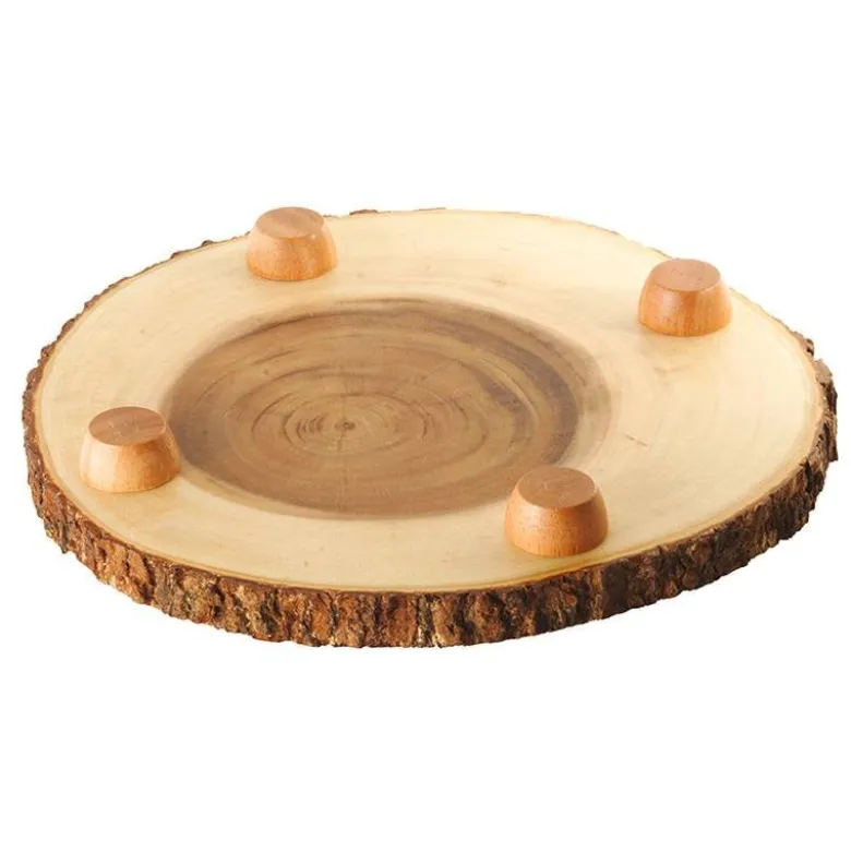 25.5 cm - Paderno Tableware Buffet & Display Vassoio In Legno di Acacia