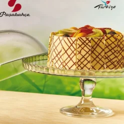32 cm - Pasabahce Patisserie Alzata Torta Con Cupola in Vetro
